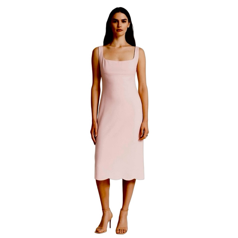 Ralph Lauren Black Label Timeless Blush Pink Wool Blend Lined Sleeveless‎ Dress